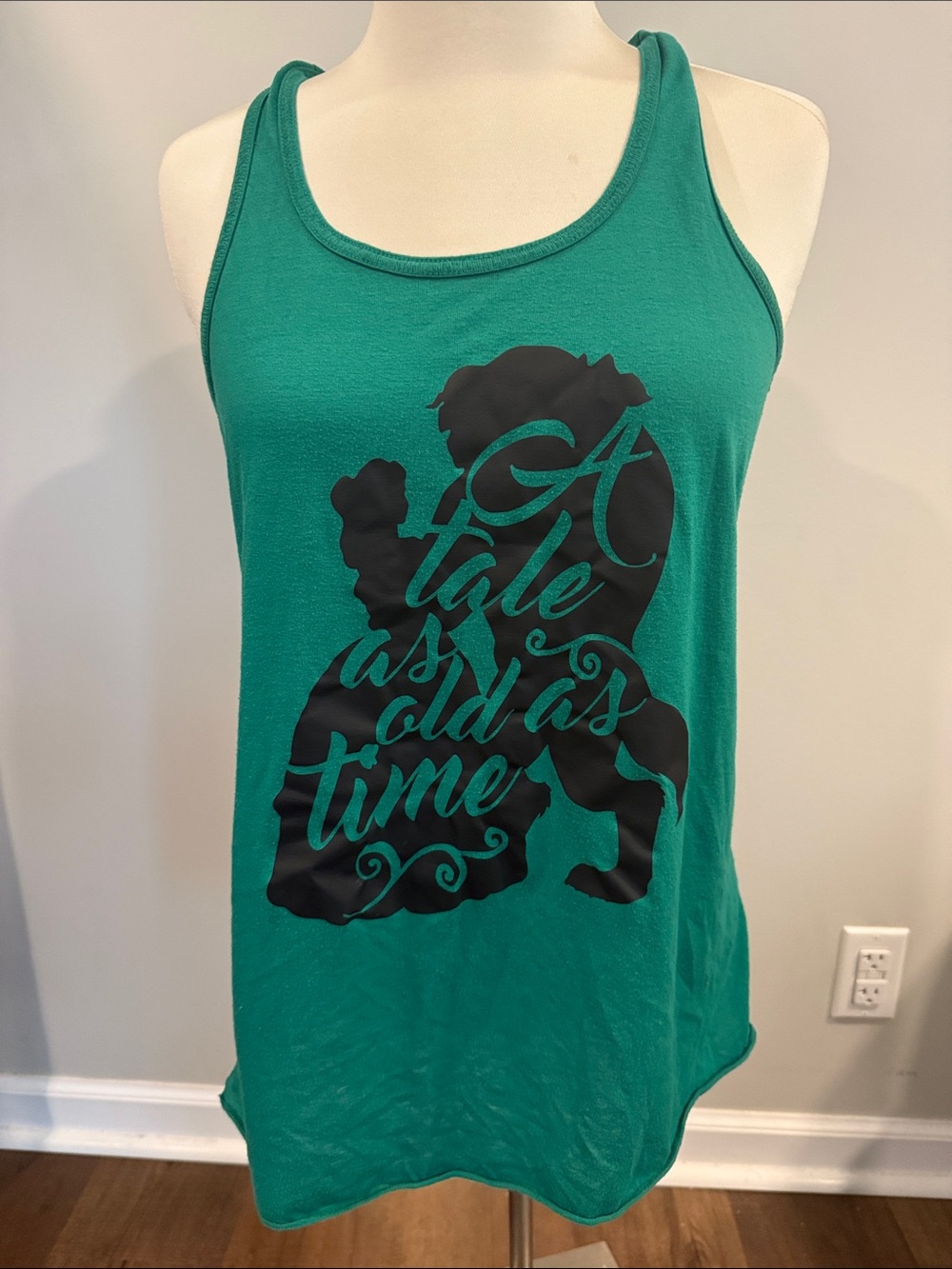 Bella Canvas Green Tank Top a tale as old as time Graphics